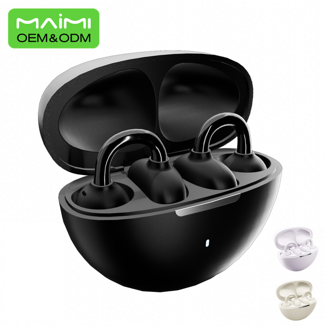 Maimi Clip on Earbuds OWS Open Ear Bluetooth Headphones Air Conduction Wireless Sports Earphones Touch Control