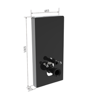 Système de chasse d'eau double Sunten SH004G moderne en verre pour toilettes suspendues avec garantie de 5 ans