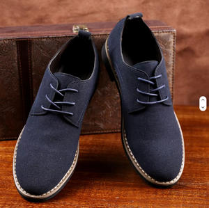 Mens British Style Business Casual Shoes in <b>Plus</b> <b>Size</b> Knit <b>PVC</b> with Frosted Anti-Slip Lace-Up Closure TPU Midsole Autumn Loafers - Product Image 6