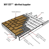 Bardeaux de toiture en bois naturel, cèdre, résistants aux intempéries et aux UV, légers, durables, pour maison résidentielle, taille standard
