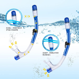 Ensemble de masque de plongée avec tuba à embout sec bleu 20 cm x 10 cm, équipement de plongée pour adultes - Product Image 2