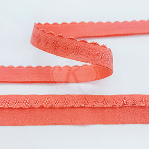 Bán Buôn OEM Tùy Chỉnh 11Mm Nylon Gấp Hơn Đàn Hồi Vải Cho May Mặc Mềm Dệt Đàn Hồi Ribbon May Phụ Kiện - Product Image 3