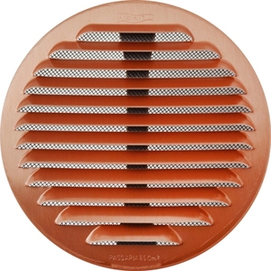 Griglia di Ventilazione Rotonda in Alluminio Zincato Design Vittoriano Moderno 125-160mm con Molle per Riscaldamento e Ricircolo Aria in Ufficio - Product Image 1