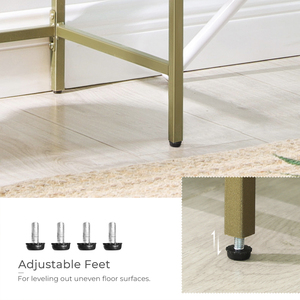 Table de couloir étroite <span class=keywords><strong>VASAGLE</strong></span>, moderne, luxueuse, en métal doré, avec plateau en verre trempé, table d'entrée, <span class=keywords><strong>console</strong></span> - Product Image 5