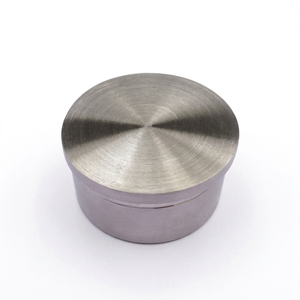Embout rond en acier inoxydable pour rampe d'escalier 304 316 Finition métallique - Product Image 1