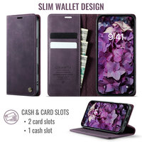 CaseMe-Étui portefeuille en cuir PU pour iPhone 16 Plus 15 Pro Max, étui multifonctionnel à rabat pour iPhone 16 Plus 15 Pro