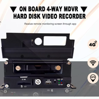Kit Enregistreur Vidéo MDVR FHD 1080P 4 Canaux ADAS DMS BSD IA HDD 4G GPS WIFI pour Camions, Autobus et Véhicules – Gestion de Flotte avec Vision Nocturne