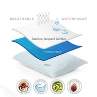 Premium silencieux respirant refroidissement 100% imperméable protecteur de matelas housse de matelas pour lit