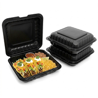 Boîtes à lunch jetables modernes au design galet pour supermarchés, restaurants, plats à emporter, fêtes et pique-niques – Contenants en plastique à emporter