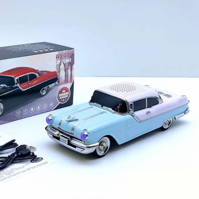 Redwingy WS-598 1500mAh Classical Car Design Wireless Home Theater Sound System Portable Mini Blue Tooth Party Speaker