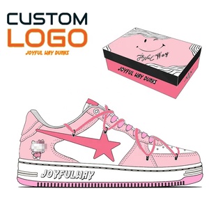 Vendite calde in pelle verniciata da passeggio rosa gattino scarpe personalizzate da donna Casual personalizzate da donna - Product Image 3