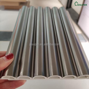 Interior WPC Metal Film Grille Wall Panel Living Room Ceiling <strong>Background</strong> Wall - Product Image 2