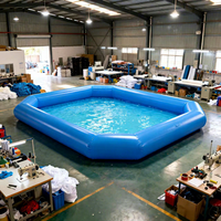 Piscine gonflable personnalisée, grande piscine flottante, matériau PVC avec coins renforcés pour bateau à rames ou bateaux tamponneurs