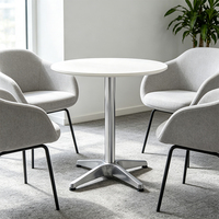 Support de table moderne en alliage d'aluminium à 4 branches en forme de croix pour table de café et de salle à manger