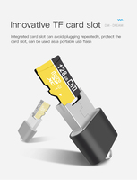 Lecteur de carte SD mince USB2.0 externe DM CR015 avec support en aluminium pour carte TF