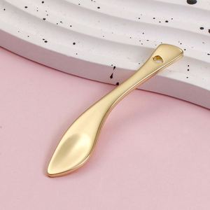 Mini cuillère et spatule cosmétiques en métal doré pour crème de nuit pour les yeux, outils de maquillage - Product Image 3