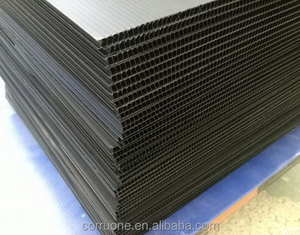 Personnalisé Polyvalent PP Feuille Creuse en <span class=keywords><strong>Plastique</strong></span> Ondulé <span class=keywords><strong>Noir</strong></span> Protection de Sol Rouleau Imperméable PP Carton Ondulé - Product Image 1