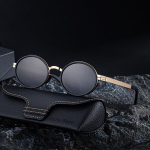 2025 nuovo Logo personalizzato retrò occhiali da sole polarizzati per Unisex UV400 con cerniera senza viti per la guida di tende da sole - Product Image 2