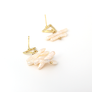 V & R de joyería de a mano de Plata de Ley 925 delicada piedra de Zirconia gota pendientes de perlas de agua dulce pendientes - Product Image 2