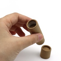Emballage en papier recyclé recyclable de haute qualité Tube de baume à lèvres en forme de cylindre rond Twist Up Push Up