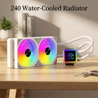 Refroidisseur de processeur SNOWMAN 240 mm avec LED RGB, dissipateur thermique pour plateformes LGA 1700/1200/AM4/AM5, radiateur de processeur à refroidissement par eau pour ordinateur de bureau de jeu