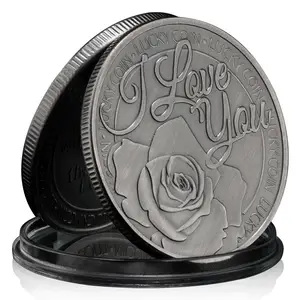 사랑해요 행운의 동전 창조적 인 선물 소장 도금 기념품 동전 당신은 내가 사랑하는 하나입니다 컬렉션 아트 기념 동전