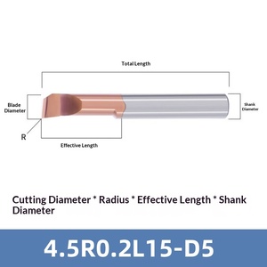 Cortador de Ranuras Internas de Diámetro Pequeño MTR, 60 Grados, Acero de Tungsteno, Microaleación, Herramienta CNC con Recubrimiento - Product Image 6