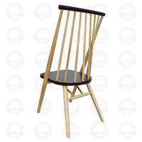 Silla de Comedor Contemporánea, Estructura de Madera Maciza, Asiento Acolchado Suave, Silla Minimalista para el Hogar
