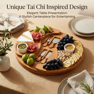 Ensemble de planches à <span class=keywords><strong>charcuterie</strong></span>, grand plateau à fromages, plateau à <span class=keywords><strong>charcuterie</strong></span> en bois naturel avec accessoires - Product Image 4
