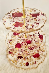 High Quality Cakes Cupcakes and Pastries Eco-Friendly <b>Epoxy</b> <b>Resin</b> Cake Stand Durable - Product Image 6