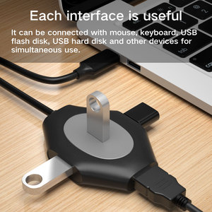 Koogold 4 en 1 Mini USB3.0 Hubs <span class=keywords><strong>USB</strong></span> con USB3.0 * 3 + 4K HDMI tipo C Hub para ¿<span class=keywords><strong>Macbook</strong></span> Pro/<span class=keywords><strong>Air</strong></span>/teléfono <span class=keywords><strong>adaptador</strong></span> de <span class=keywords><strong>USB</strong></span>-C? - Product Image 5