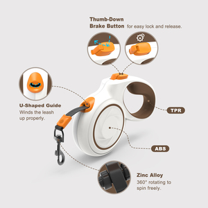 Commercio all'ingrosso 5m/16ft nastro di Nylon riflettente che cammina guinzaglio retrattile per animali domestici per cani di piccole dimensioni - Product Image 3