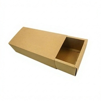 Boîte à tiroir personnalisable en papier kraft, emballage en gros pour sous-vêtements et portefeuilles, boîte cadeau pliable à ouverture coulissante pour chaussettes