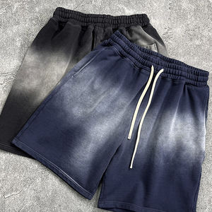 2025 pantalones cortos de peso pesado para hombre lavado Retro en blanco logotipo personalizado 100% algodón teñido en aerosol francés Terry Streetwear pantalones cortos para hombres - Product Image 4