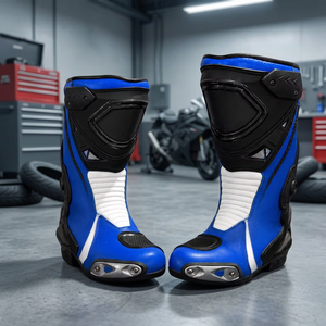 Botas de Motociclismo Obexa para Hombre, de Cuero Genuino, de Alto Rendimiento, con Protección de Tobillo y Suela Antideslizante, para Primavera/Verano - Product Image 2