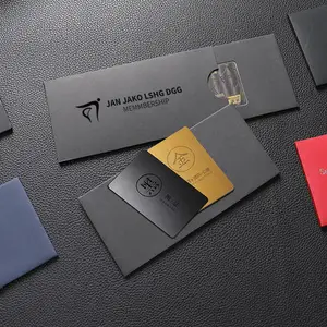 Custom Logo Member Card VIP Credit Gift Card Packaging Box Card Holder Envelope Boxes