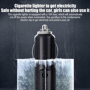 <span class=keywords><strong>Compresseur</strong></span> d'air 12V pour voiture, <span class=keywords><strong>moto</strong></span>, vélo, gonfleur de pneus portable avec lumière LED, gonfleur rapide 150PSI, pompe à air numérique intelligente - Product Image 3