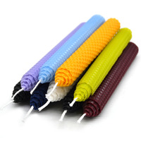 Velas de Cera de Abeja P12F Hechas a Mano 2026, Enrolladas a Mano para Cenas Navideñas, Elegantes Velas Enrolladas