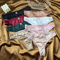 En stock, best-seller : Culotte string en satin brillant et invisible, grande taille, pour mariage et soirée