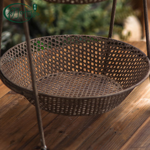 Maceta Redonda Colgante de Hierro Forjado Estilo Europeo Antiguo, de Múltiples Niveles, para Plantas de Escritorio, Decorativa y Transpirable - Product Image 4