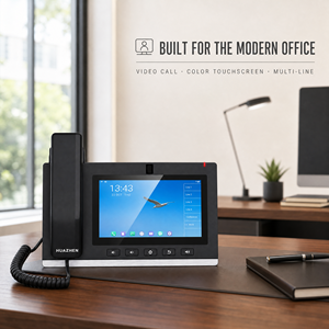 Téléphone IP vidéo SIP HUAZHEN V600P avec écran tactile 7 pouces 1024x600, double Gigabit PoE, caméra H264, conférence 10 voies, IP PBX - Product Image 2