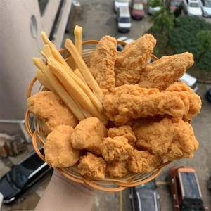ชุดโปรโมชั่นจำลองไก่ทอด KFC อเมริกัน ไก่เนื้อเทียม ไก่ทอดกรอบ ไก่ชิปส์ สำหรับจัดแสดงหน้าร้าน - Product Image 5