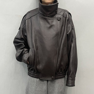 New Design <strong>Bubble</strong> Sheepskin Leather Motorcycle Leather Jacket High Quality Genuine Leather <strong>Coats</strong> for Women - Product Image 3