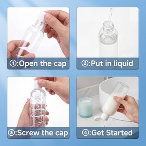 PET <b>Plastic</b> <b>Bottle</b> 30ml 50ml 60ml 80ml <b>100ml</b> 120ml 150ml 200ml 250ml 500ml 650ml 750ml 1000ml Cosmetic Packaging with Flip Cap - Product Image 3
