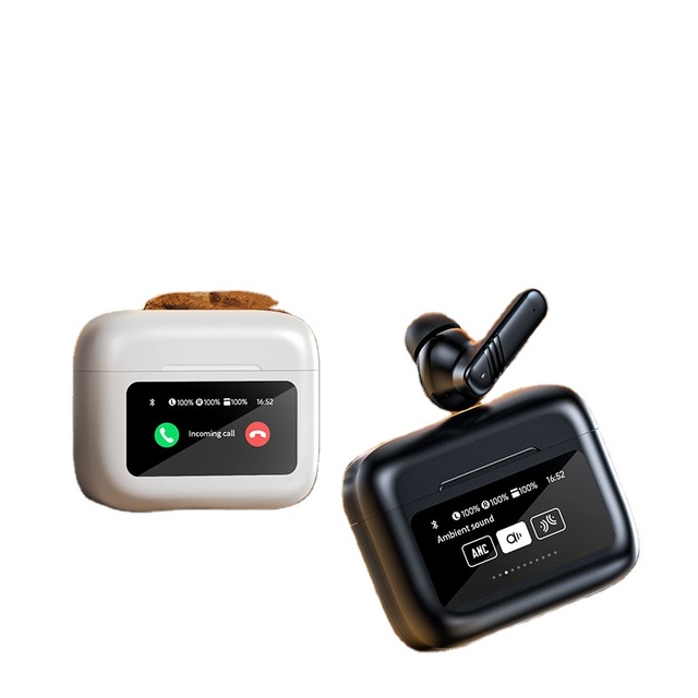 Linx TWS Wireless Earbuds Hot Selling ANC+ENC Noise Reduction LCD Screen Touch Headphone In-Ear Form Factor JL Chipset LED