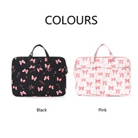 Nueva Bolsa de Transporte para Computadora Portátil, Resistente al Agua, de Pana Estampada, con Cierre, Práctica Funda Protectora para Laptop