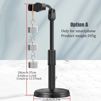 Support de téléphone portable de bureau rotatif à 360° pour la diffusion en direct, la prise de vidéo, YouTube, support de tablette flexible pour téléphone