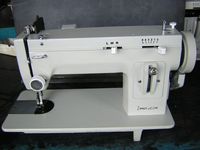 MK-309 Long bras cuir toile Jeans 9 pouces Combo chaîne Zigzag Machine à coudre pied de marche avec grand volant vitesse réglable