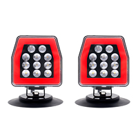 Kit de remplacement de feux arrière LED IDUN S-5047 12V pour camions de remorquage, camping-cars, caravanes et roulottes - Fixation magnétique/à vis