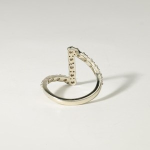 Anillo Midi Zig Zag con Diamantes Cultivados en Laboratorio, Elaborado en Oro Sólido de 14K, Estilo Flash, Anillo de Boda Único, Regalo de Aniversario Eterno - Product Image 5